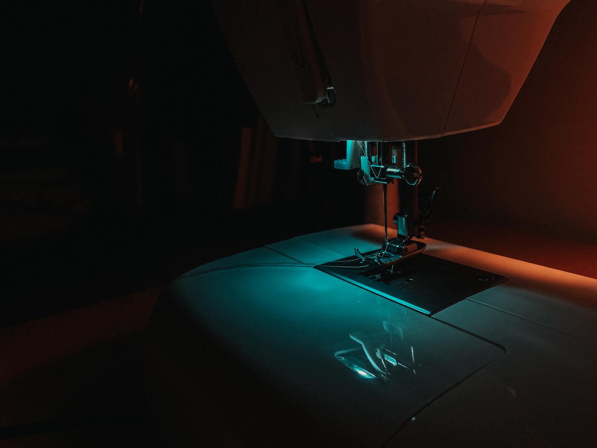 Futuristic embroidery machine and handcrafted stitches